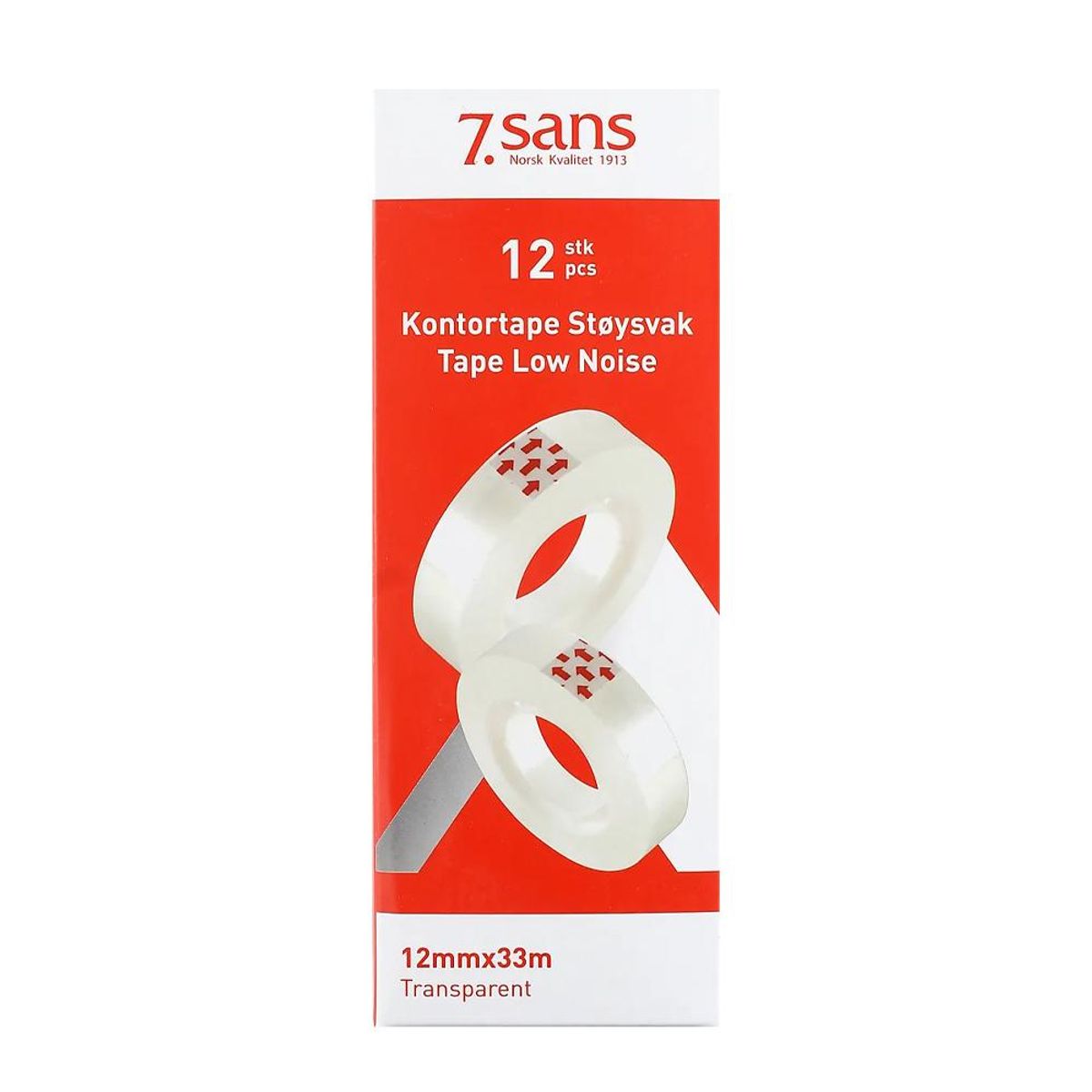 Kontortape Transparent 12-pk