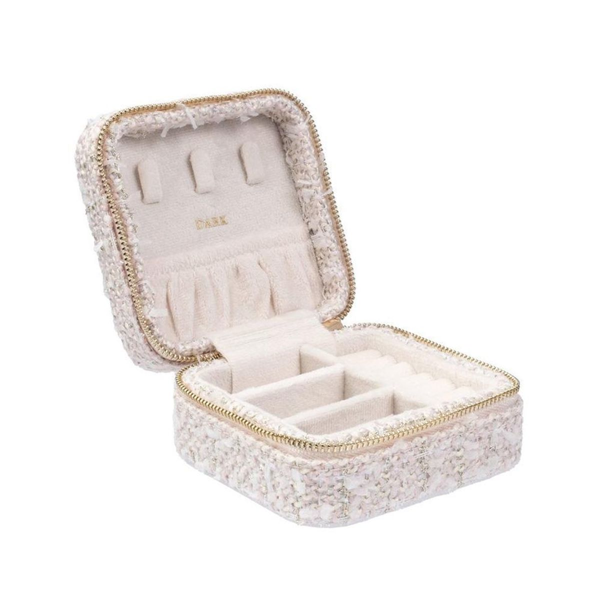 Tweed Jewellery Box Mini - Pale Rose