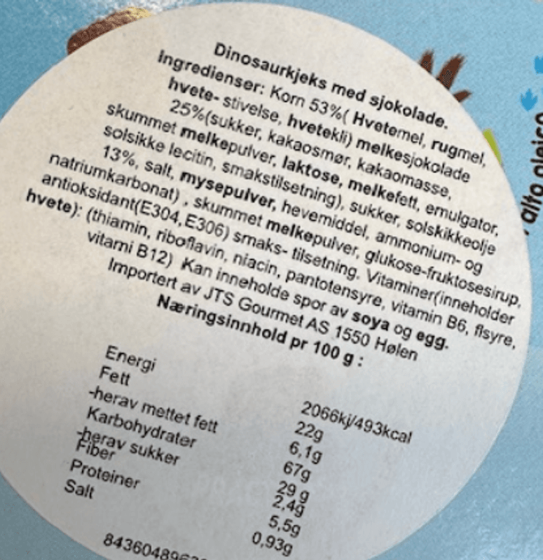 Dinosaurkjeks med Melkesjokolade