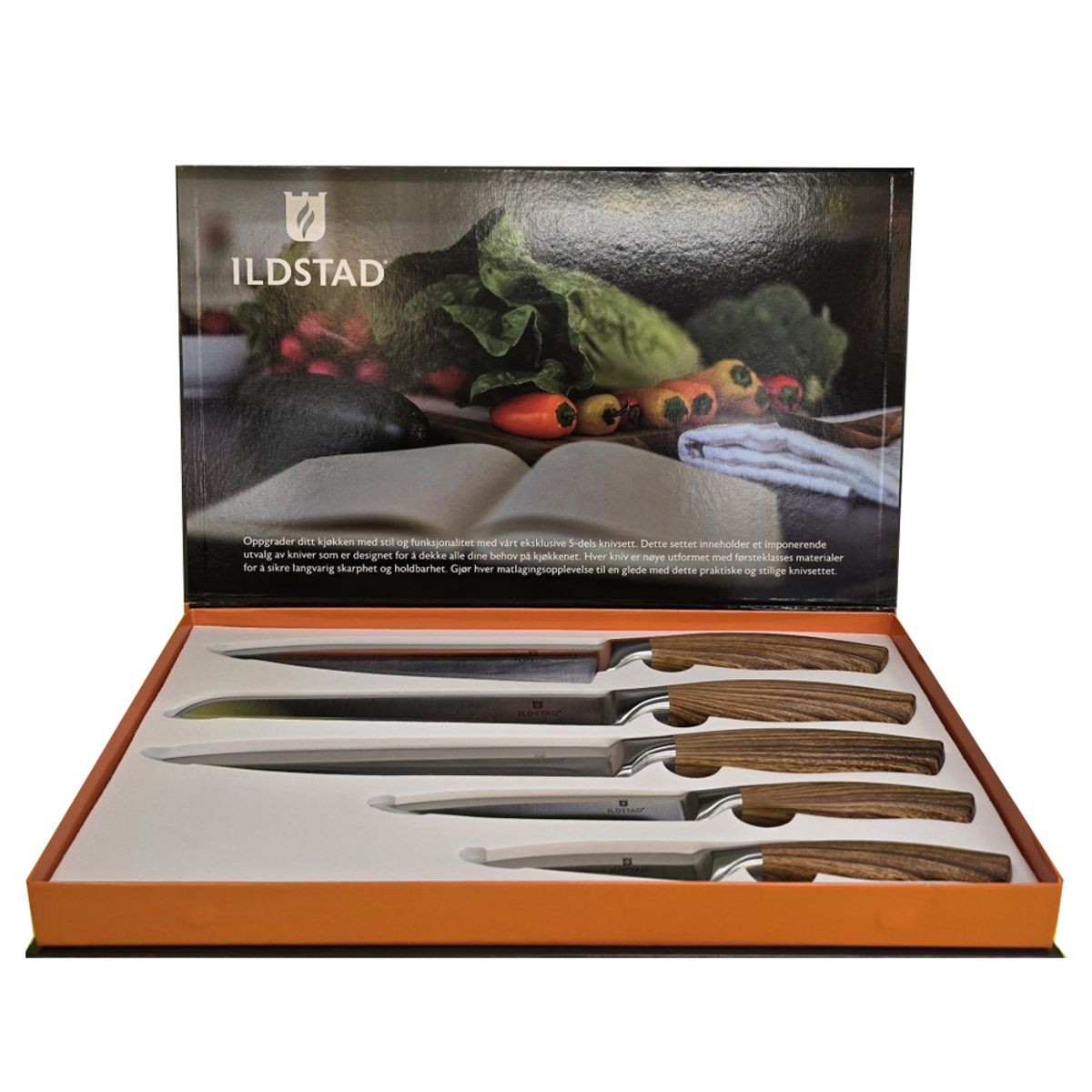 Knivsett Rustfritt Stål - 5 Deler