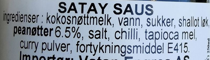 Satay Sauce