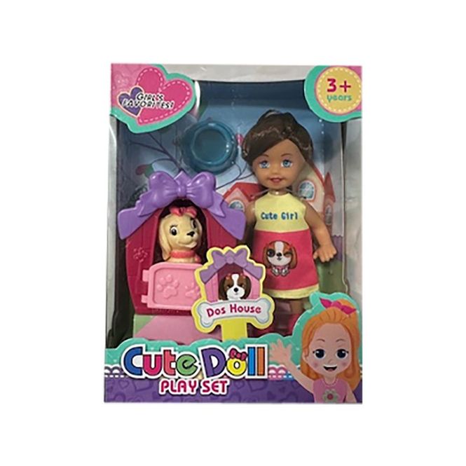 Hovedbilde Cute Girl Playset -  Valp