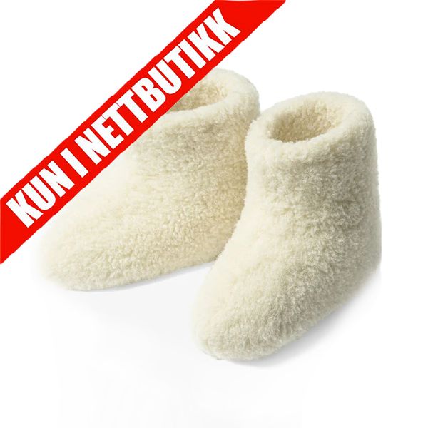 Hovedbilde Ulltøfler (Høy Modell) - Naturhvit