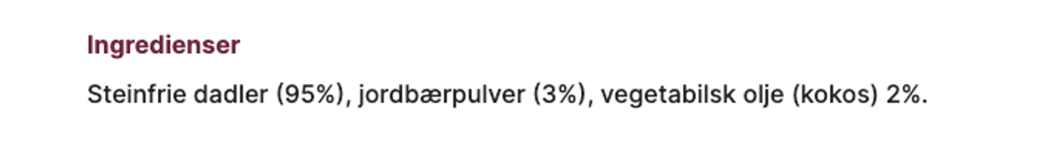 Dadler - Strawberry Stacey (Kartong 14 x 100g)