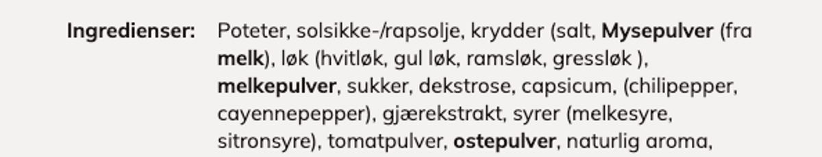 Potetgull - Hvitløk, Ramsløk & Mild Chili