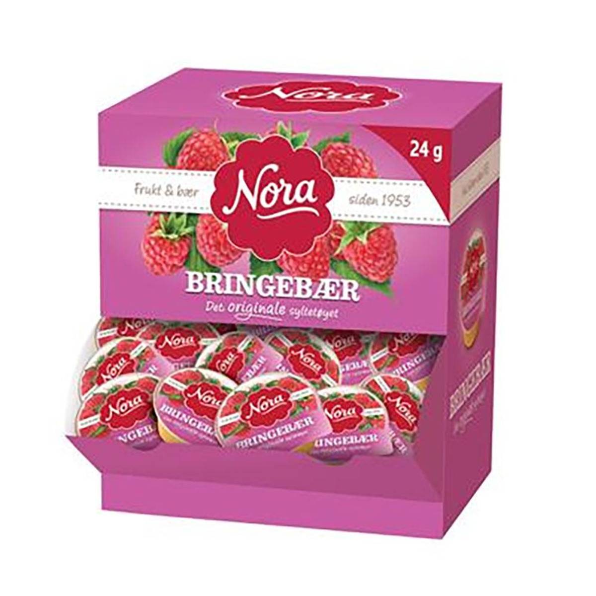 Bringebærsyltetøy (Kartong 70x24g)