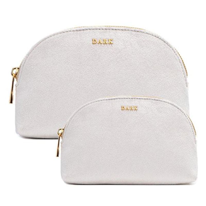 Velvet Make-up Pouch - Cool Steel