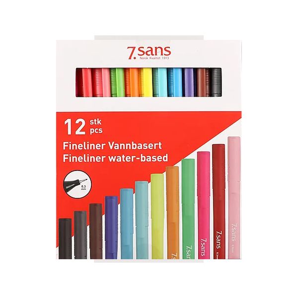 Hovedbilde Fineliner Vannbasert 12-pk